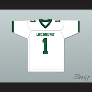 Jeremy Ruckert 1 Lindenhurst Senior High School Bulldogs White Football Jersey 2