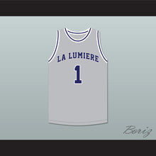 Load image into Gallery viewer, Jeremy Sochan 1 La Lumiere School Lakers Light Gray Basketball Jersey 2