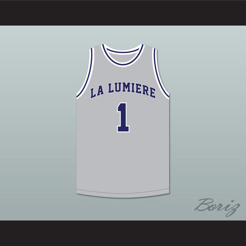 Jeremy Sochan 1 La Lumiere School Lakers Light Gray Basketball Jersey 2