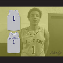Load image into Gallery viewer, Jeremy Sochan 1 La Lumiere School Lakers Light Gray Basketball Jersey 1