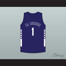 Load image into Gallery viewer, Jeremy Sochan 1 La Lumiere School Lakers Navy Blue Basketball Jersey 2