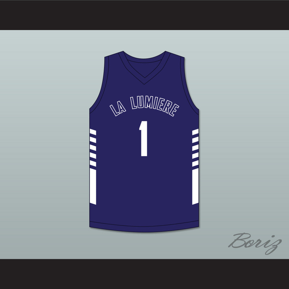 Jeremy Sochan 1 La Lumiere School Lakers Navy Blue Basketball Jersey 1