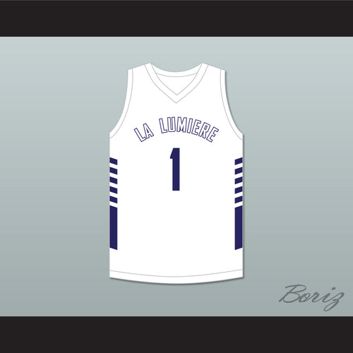 Jeremy Sochan 1 La Lumiere School Lakers White Basketball Jersey 1