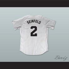 Load image into Gallery viewer, Jerry Seinfeld 2 Improv White Pinstriped Baseball Jersey