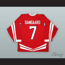 Load image into Gallery viewer, Jesper Damgaard 7 Denmark National Team Red Hockey Jersey