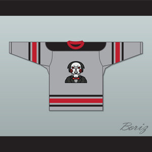 Jigsaw 9 Saw Gray Hockey Jersey