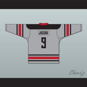 Jigsaw 9 Saw Gray Hockey Jersey