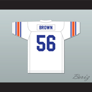 Jim Brown 56 Manhasset High School Indians White Lacrosse Jersey