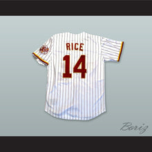 Load image into Gallery viewer, Jim Rice 14 St Petersburg Pelicans White Pinstriped Baseball Jersey