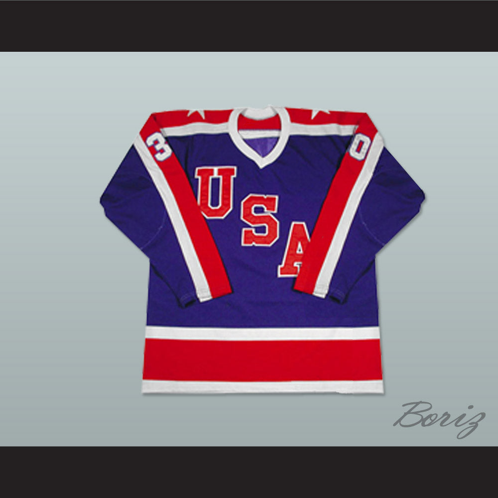 Jim Craig 30 Team USA Miracle On Ice Hockey Jersey