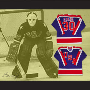 Jim Craig 30 Team USA Miracle On Ice Hockey Jersey