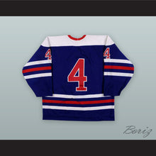 Load image into Gallery viewer, Jim Mathieson 4 Regina Pats Blue Hockey Jersey