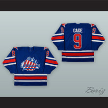 Load image into Gallery viewer, Jody Gage 9 Rochester Americans Blue Hockey Jersey