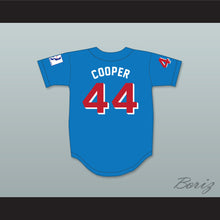 Load image into Gallery viewer, Joe Cooper 44 Milwaukee Beers BASEketball Blue Baseball Jersey