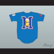 Load image into Gallery viewer, Joe Cooper 44 Milwaukee Beers Logo BASEketball Blue Baseball Jersey