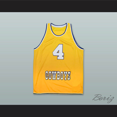 Joe Dumars 4 McNeese State Cowboys Yellow Gold Basketball Jersey