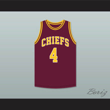 Load image into Gallery viewer, Joe Dumars 4 Natchitoches Central High School Chiefs Maroon Basketball Jersey 1