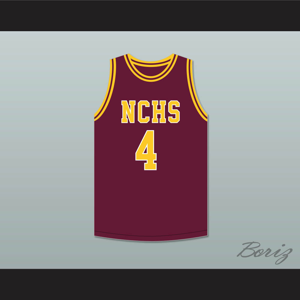 Joe Dumars 4 Natchitoches Central High School Chiefs Maroon Basketball Jersey 2