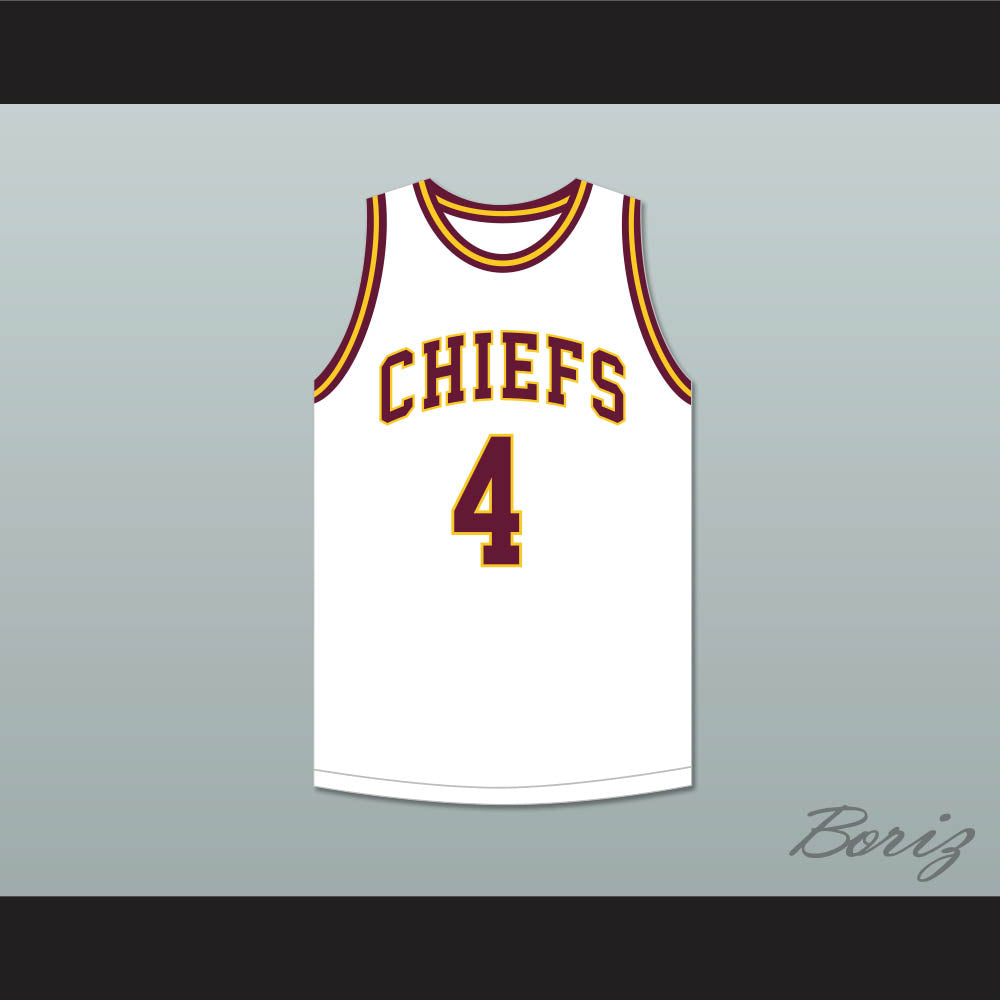 Joe Dumars 4 Natchitoches Central High School Chiefs White Basketball Jersey 1