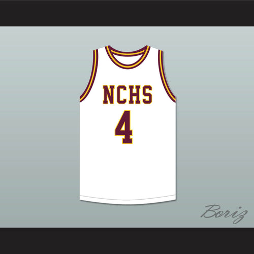 Joe Dumars 4 Natchitoches Central High School Chiefs White Basketball Jersey 2