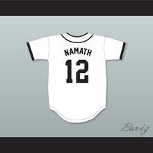 Load image into Gallery viewer, Joe Namath 12 Beaver Falls High School Tigers White Baseball Jersey