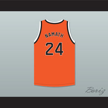 Load image into Gallery viewer, Joe Namath 24 Beaver Falls High School Tigers Orange Basketball Jersey 2