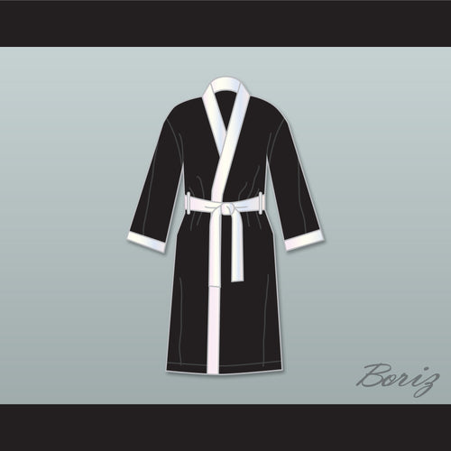 Joe Calzaghe Black Satin Full Boxing Robe