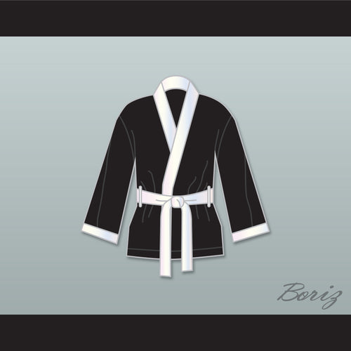 Joe Calzaghe Black Satin Half Boxing Robe