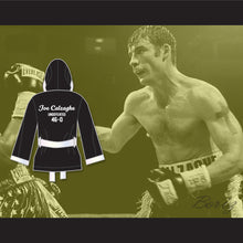 Load image into Gallery viewer, Joe Calzaghe Black Satin Half Boxing Robe with Hood