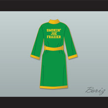 Load image into Gallery viewer, Smokin&#39; Joe Frazier Green Satin Full Boxing Robe