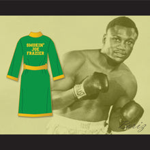 Load image into Gallery viewer, Smokin&#39; Joe Frazier Green Satin Full Boxing Robe