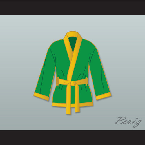 Smokin' Joe Frazier Green Satin Half Boxing Robe