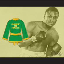 Load image into Gallery viewer, Smokin&#39; Joe Frazier Green Satin Half Boxing Robe