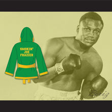 Load image into Gallery viewer, Smokin&#39; Joe Frazier Green Satin Half Boxing Robe with Hood