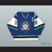 Load image into Gallery viewer, Joe Sakic 19 Quebec Nordiques Blue Hockey Jersey