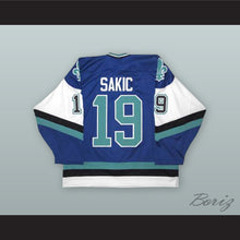 Load image into Gallery viewer, Joe Sakic 19 Quebec Nordiques Blue Hockey Jersey