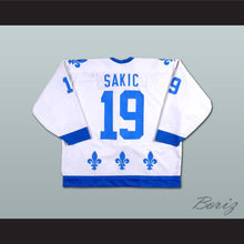 Load image into Gallery viewer, Joe Sakic 19 Quebec Nordiques White Hockey Jersey