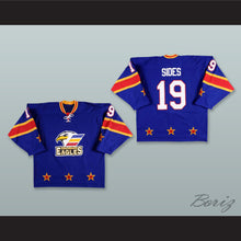 Load image into Gallery viewer, Joey Sides 19 Colorado Eagles Blue Hockey Jersey