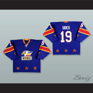 Joey Sides 19 Colorado Eagles Blue Hockey Jersey