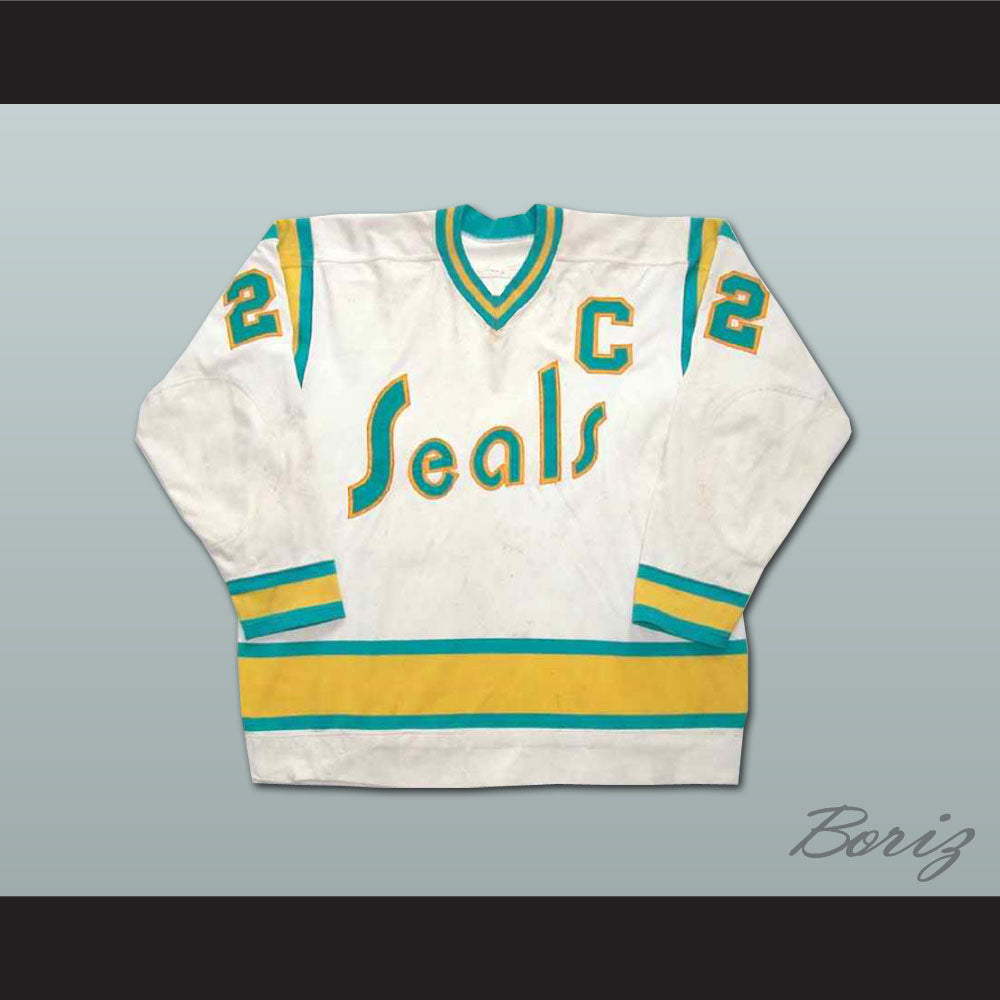 Joey Johnston 22 California Golden Seals White Hockey Jersey