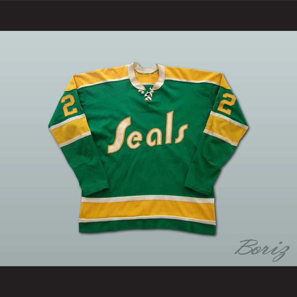 Joey Johnston 22 California Golden Seals Green Hockey Jersey