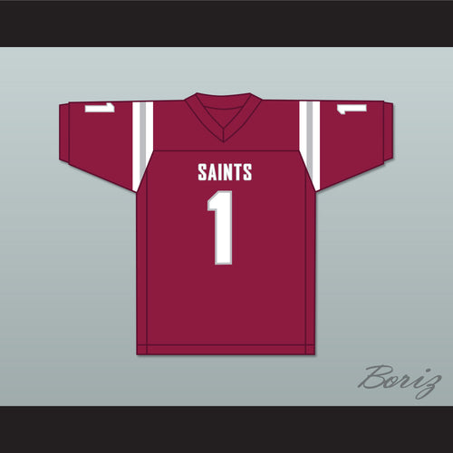John Metchie III 1 St. James School Saints Maroon Football Jersey 2