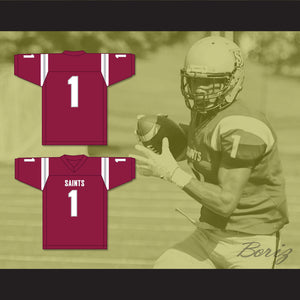 John Metchie III 1 St. James School Saints Maroon Football Jersey 1