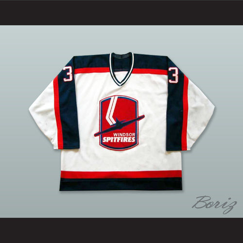 John Scott Dickson 33 Windsor Spitfires White Hockey Jersey