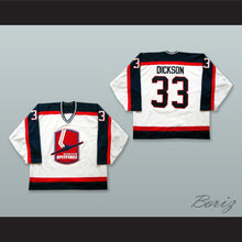 Load image into Gallery viewer, John Scott Dickson 33 Windsor Spitfires White Hockey Jersey