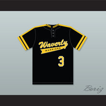 Load image into Gallery viewer, John Smoltz 3 Waverly Senior High School Warriors Black Baseball Jersey 4