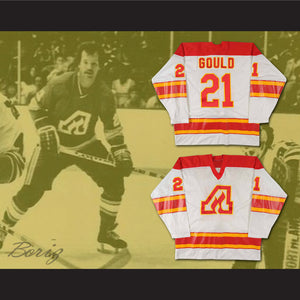 John Gould 21 Atlanta Flames White Hockey Jersey