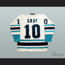 Load image into Gallery viewer, John Gray 10 WHA Houston Aeros White Hockey Jersey