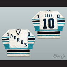 Load image into Gallery viewer, John Gray 10 WHA Houston Aeros White Hockey Jersey