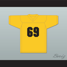Load image into Gallery viewer, Johnny Knoxville 69 Blindside Yellow Gold Football Jersey